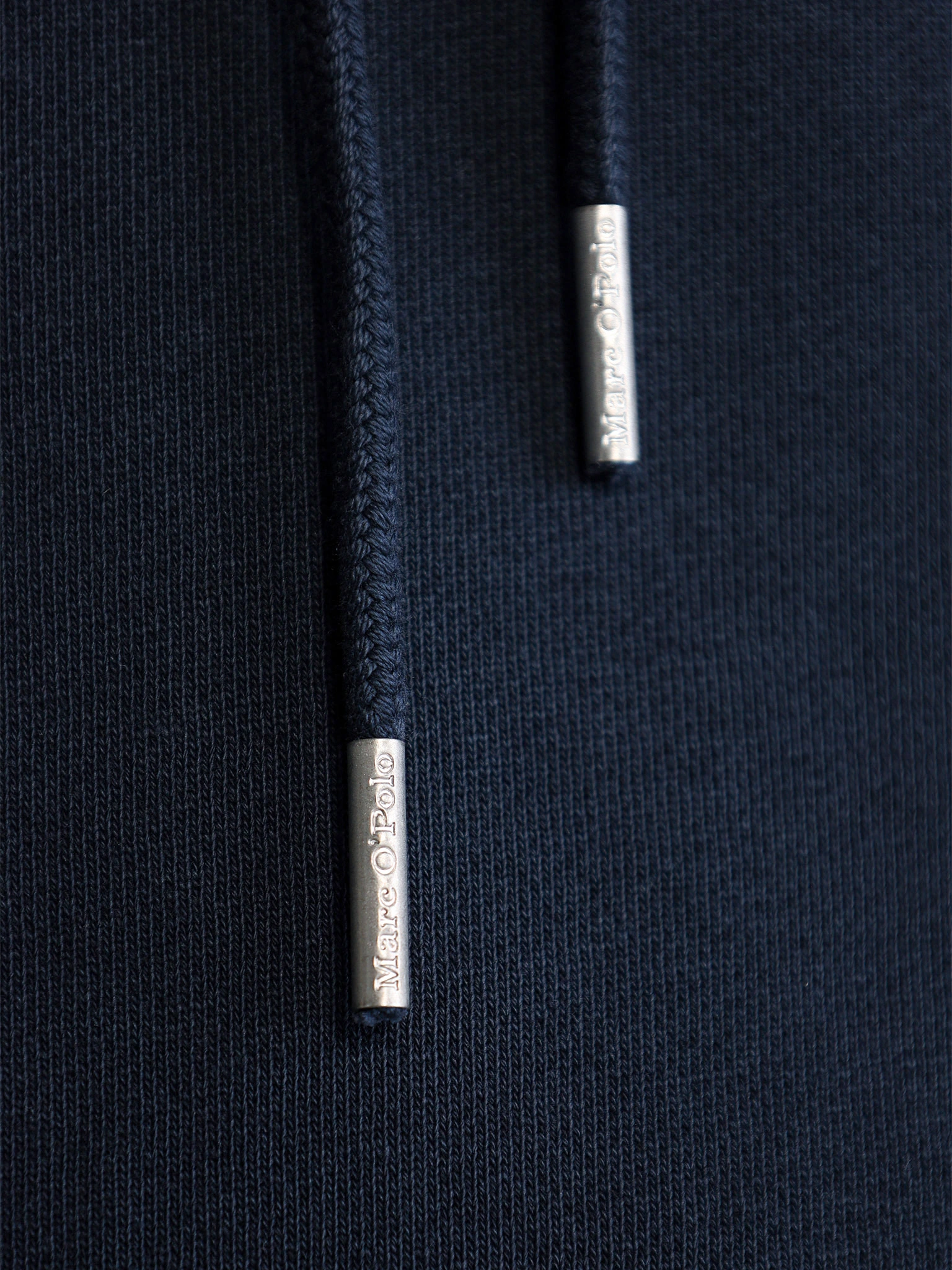 Толстовка темно-синего цвета с капюшоном из хлопка